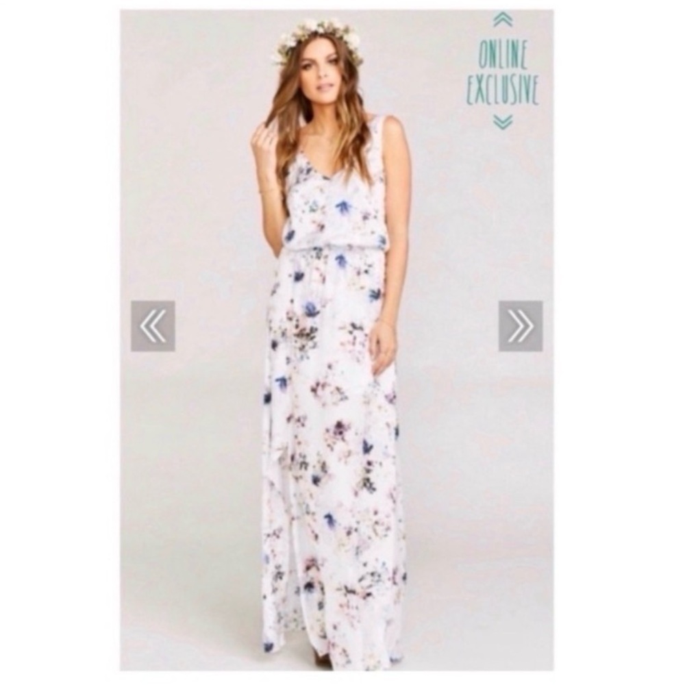 SHOW ME YOUR MUMU White Floral Satin Maxi Dress - Picture 4 of 11